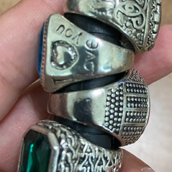 Vintage Style Gemstone Rings Tops Stone Rings Sz 7.5 Women’s -New - Picture 5 of 7